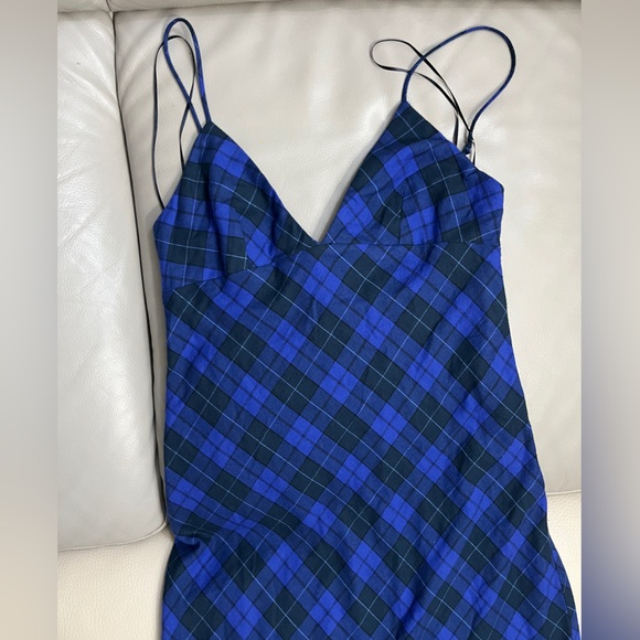 Zara Women’s V Neck Plaid Flannel Maxi Dress - Size S - Picture 5 of 11